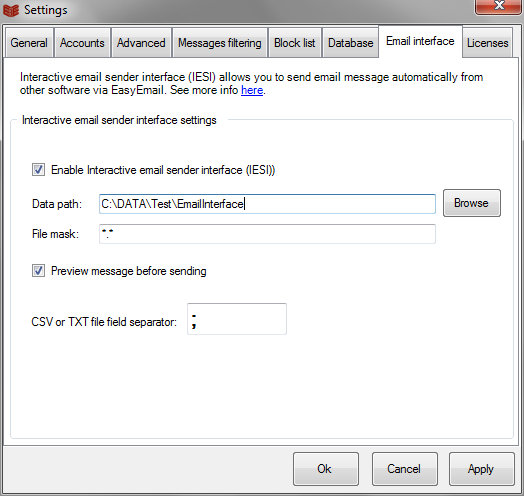 Interactive Email Sender Interface