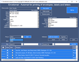 Envelope printing software